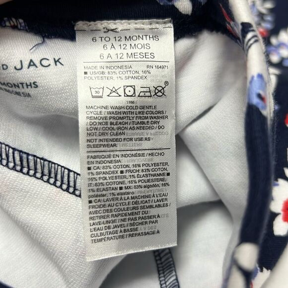 Janie and Jack 100048151 Floral Button Cuff Ponte Pant NWT 6-12 m - Picture 6 of 7